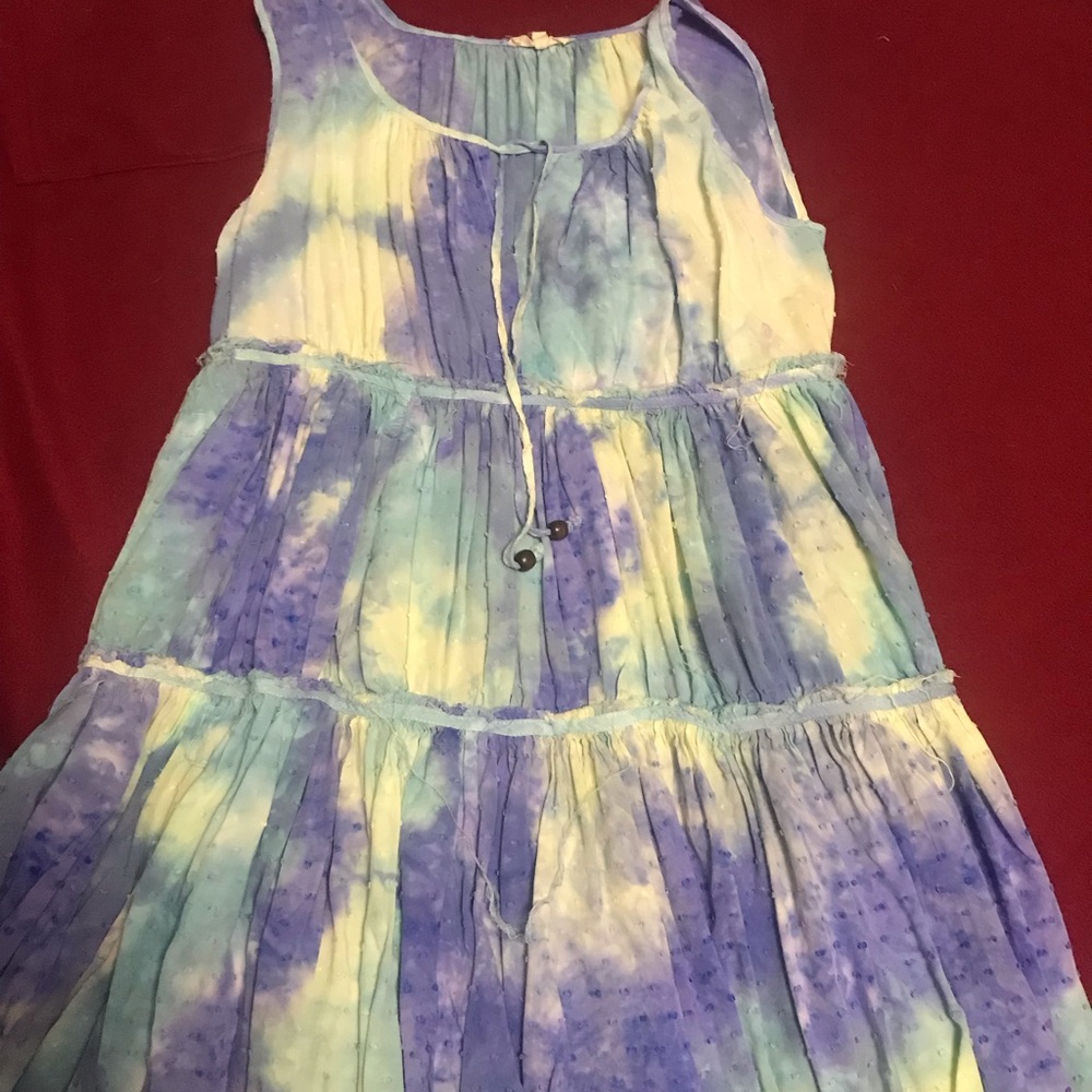 Easel Babydoll Tie Dye Dress